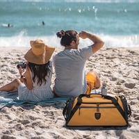 Rutiyoka Sport és Utazótáska Férfiaknak és Nőknek, Narancs Színű Többfunkciós Duffel Táska 56cm 5