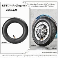 RUTU 10 x 2,125 pneumatika na bicykel s dušou, náhradná sada plášťov (10 palcov) 2