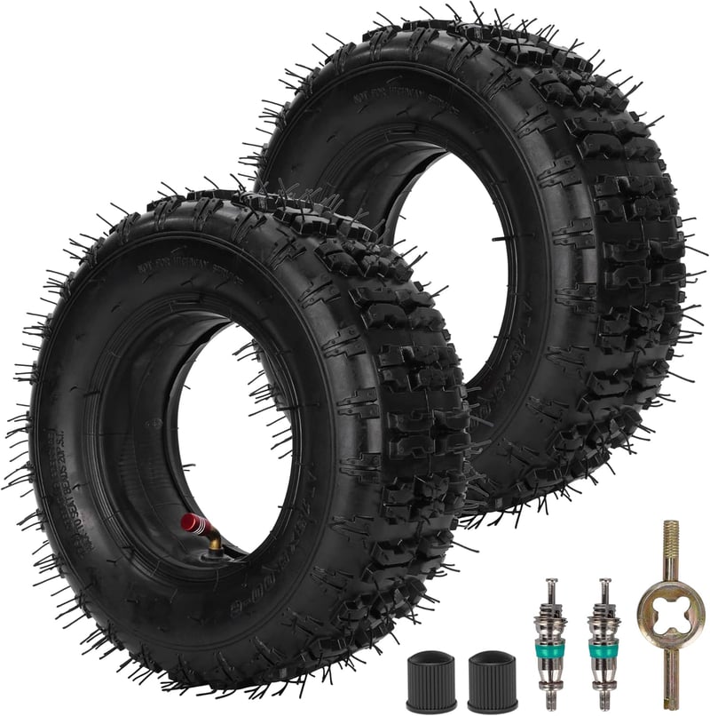 RUTU 13x5.00-6 Gumiabroncs és Tömlő TR87 Szeleppel - Quad, Gokart, Fűnyíró és Kerti Traktor Kerék Szett, 2db