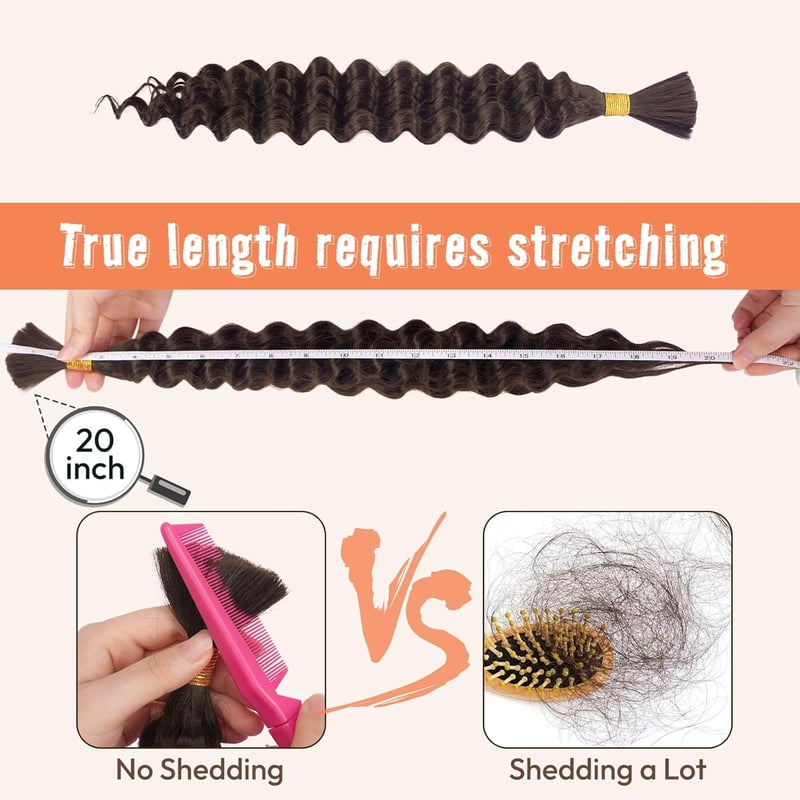 RUWISS 20 Inch Deep Wave Szintetikus Hajhosszabbítás Boho Fonáshoz 2 Csomag Méz Szőke