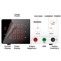 RUZIZAO 30V 20A 600W laboratóriumi tápegység LED kijelzővel 2