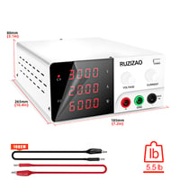 RUZIZAO 30V 20A 600W laboratóriumi tápegység LED kijelzővel 8