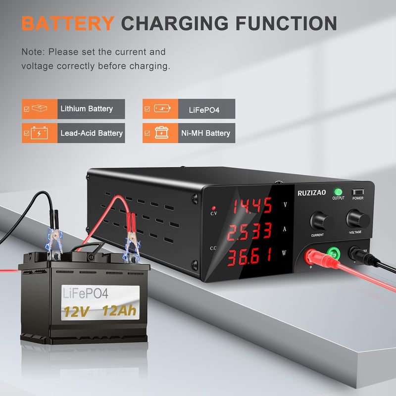 RUZIZAO 60V 20A laboratóriumi tápegység 1200W DC szabályozható kapcsolóüzemű