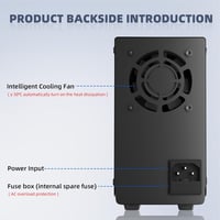 RUZIZAO Laboratóriumi Tápegység 30V 10A Szabályozható DC Kapcsolóüzemű Áramforrás OCP/OVP Védelemmel USB-A/Type-C Gyorstöltéssel 3
