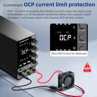 RUZIZAO Laboratóriumi Tápegység 30V 10A Szabályozható DC Kapcsolóüzemű Áramforrás OCP/OVP Védelemmel USB-A/Type-C Gyorstöltéssel 6