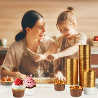 RVLZKCPG Mini forme de hârtie pentru brioșe, 120 bucăți - Forme de copt rezistente la grăsime și apă, pentru cupcake, brioșe, nunți, zile de naștere și petreceri 5