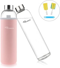 Ryaco üveg vizes palack neoprén hüvellyel 550ml és 1L szódásüdítőhöz - 750 ml, Pink 8