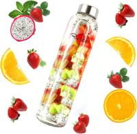 Ryaco üveg vizes palack neoprén hüvellyel 550ml és 1L szódásüdítőhöz - 750 ml, Pink 2