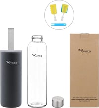 Ryaco üveg vizes palack neoprén hüvellyel 550ml és 1L szódásüdítőhöz - 750 ml, Darkgray 5