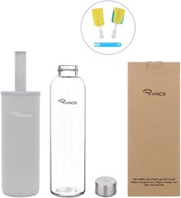 Ryaco üveg vizes palack neoprén hüvellyel 550ml és 1L szódásüdítőhöz - 750 ml, Lightgrey 5
