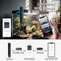 RYAKKA Smart 7 v 1 merač kvality vody v akváriu s WiFi aplikáciou pre sladkú aj slanú vodu, digitálny monitor ORP, salinity, TDS, EC, teploty a pH 4