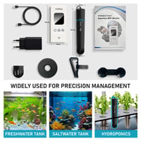 RYAKKA Smart 7 v 1 merač kvality vody v akváriu s WiFi aplikáciou pre sladkú aj slanú vodu, digitálny monitor ORP, salinity, TDS, EC, teploty a pH 6