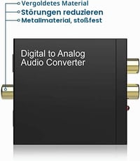 Rybozen DAC Audio adaptér 192 kHz SPDIF Toslink optický na RCA digitálno-analógový prevodník, stereo RCA a 3,5 mm jack, pre PS3, PS4, Xbox, HDTV, Blu-ray 4