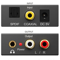 Rybozen DAC Audio adaptér 192 kHz SPDIF Toslink optický na RCA digitálno-analógový prevodník, stereo RCA a 3,5 mm jack, pre PS3, PS4, Xbox, HDTV, Blu-ray 2