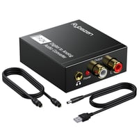 Rybozen DAC Audio adaptér 192 kHz SPDIF Toslink optický na RCA digitálno-analógový prevodník, stereo RCA a 3,5 mm jack, pre PS3, PS4, Xbox, HDTV, Blu-ray 1