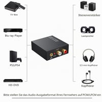 Rybozen DAC Audio adaptér 192 kHz SPDIF Toslink optický na RCA digitálno-analógový prevodník, stereo RCA a 3,5 mm jack, pre PS3, PS4, Xbox, HDTV, Blu-ray 6