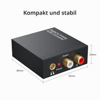 Rybozen DAC Audio adaptér 192 kHz SPDIF Toslink optický na RCA digitálno-analógový prevodník, stereo RCA a 3,5 mm jack, pre PS3, PS4, Xbox, HDTV, Blu-ray 5
