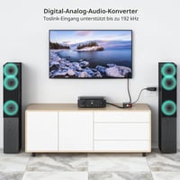 Rybozen DAC Audio adaptér 192 kHz SPDIF Toslink optický na RCA digitálno-analógový prevodník, stereo RCA a 3,5 mm jack, pre PS3, PS4, Xbox, HDTV, Blu-ray 7