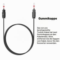 Rybozen DAC Audio adaptér 192 kHz SPDIF Toslink optický na RCA digitálno-analógový prevodník, stereo RCA a 3,5 mm jack, pre PS3, PS4, Xbox, HDTV, Blu-ray 8