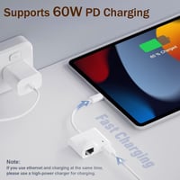Sieťový adaptér Rydkas Lightning na RJ45 Ethernet LAN pre iPhone, iPad a iPod, 2 v 1, s nabíjacím portom 3