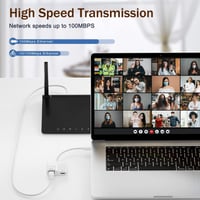 Sieťový adaptér Rydkas Lightning na RJ45 Ethernet LAN pre iPhone, iPad a iPod, 2 v 1, s nabíjacím portom 2