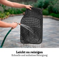 Univerzálna sada autorohoží RydRoad, 4 ks (2 predné a 2 zadné), protišmykové čierne gumené PVC rohože, 70x43 cm, ľahko umývateľné 7