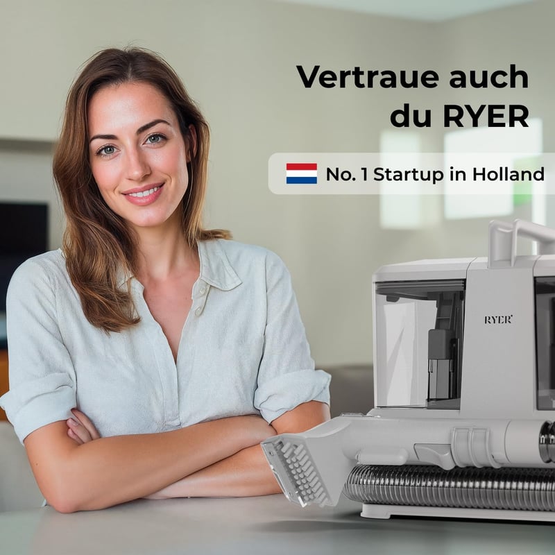 RYER Premium szőnyegtisztító porszívó nedves-száraz funkcióval kanapéhoz és bútorokhoz