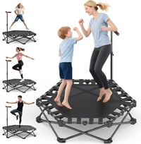 RYGEO 50 Inch Mini Fitness Trampoline 230kg Terhelhetőség Otthoni Edzéshez 1