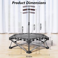 RYGEO 50 Inch Mini Fitness Trampoline 230kg Terhelhetőség Otthoni Edzéshez 9