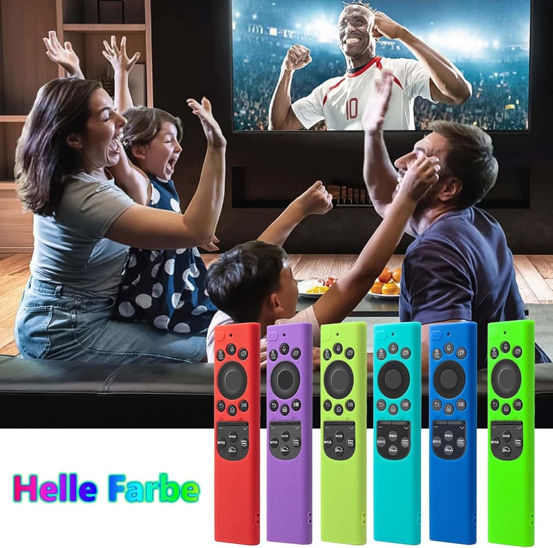 RYHX 2 db Szilikon Védőtok Samsung Smart TV Napelemes Távirányítóhoz - Csúszásmentes, Ütésálló BN59-01357/01363/01385 Modellekhez, Nyakpántt