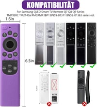 RYHX 2 db Szilikon Védőtok Samsung Smart TV Napelemes Távirányítóhoz - Csúszásmentes, Ütésálló BN59-01357/01363/01385 Modellekhez, Nyakpántt 4