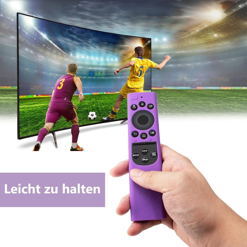 RYHX 2 db Szilikon Védőtok Samsung Smart TV Napelemes Távirányítóhoz - Csúszásmentes, Ütésálló BN59-01357/01363/01385 Modellekhez, Nyakpántt