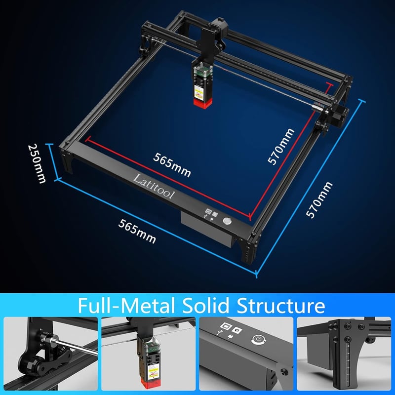 RYHX F50 50W lézergravírozó gép 400x400mm fém fa gravírozáshoz