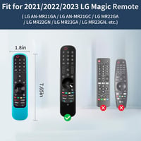 RYHX Szilikon Védőtok LG Magic Remote Távirányítóhoz - AN-MR21GA/GC, MR22GN/GA Modellekhez, Csúszásmentes, Ütésálló, Sötétben Világító (Kék+ 2