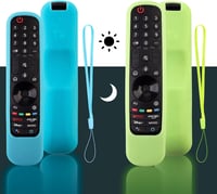 RYHX Szilikon Védőtok LG Magic Remote Távirányítóhoz - AN-MR21GA/GC, MR22GN/GA Modellekhez, Csúszásmentes, Ütésálló, Sötétben Világító (Kék+ 1