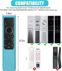 RYHX Szilikon Védőtok Samsung Távirányítóhoz - 2 db Sötétben Világító (Zöld+Kék) BN59 Sorozathoz - Csúszásgátló, Ütésálló Távirányító Borítá 2