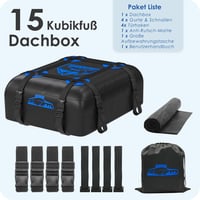 Rymopuey 425L összecsukható tetőbox kék vízálló autó tetőtáska 6 szíjjal - 15 cubic blue 7