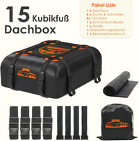 Rymopuey 425L összecsukható tetőbox vízálló autó tetőtáska 6 szíjjal - 425L-Arancia 8
