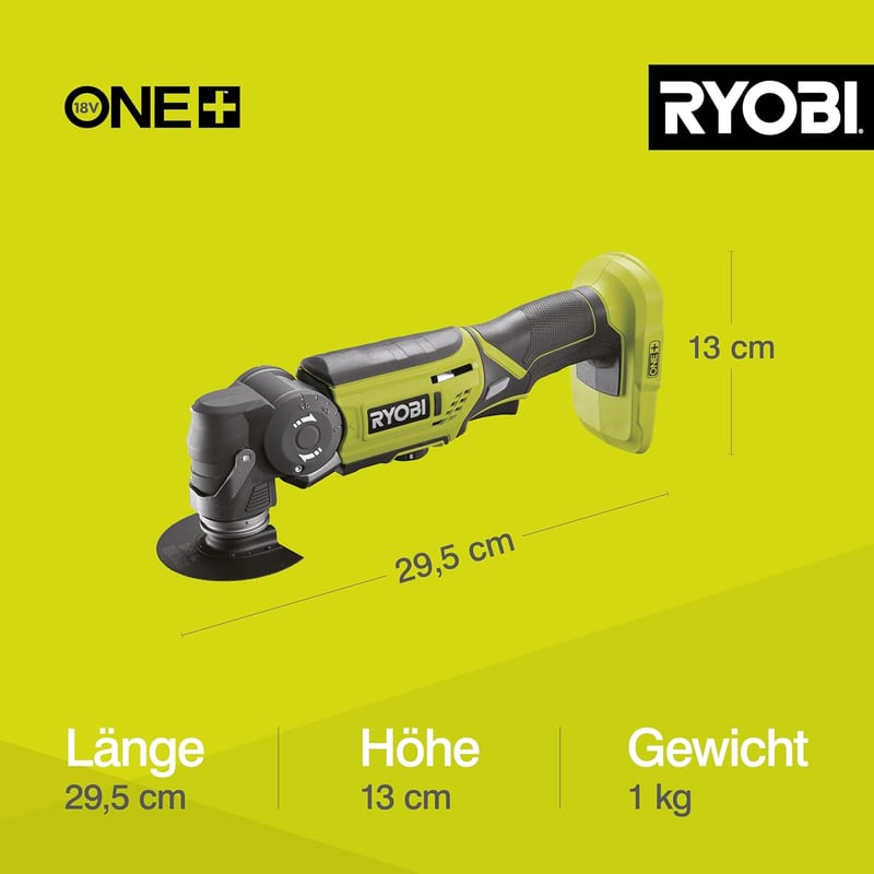 Unealtă Multifuncțională cu Acumulator RYOBI ONE+ R18MT-0 18V, Fără Cheie