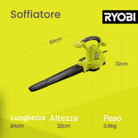 RYOBI RBV2800CSV elektromos lombszívó-fúvó-aprító - 2800 W, 345 km/h, 45 L zsák 2