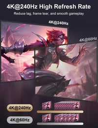 Rytaki 4 az 1-ben HDMI 2.1 kapcsoló, 8K/60Hz, 4K/240Hz, HDR, távirányítóval, alumínium 4