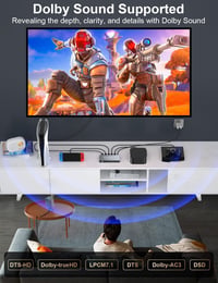 Rytaki 4 az 1-ben HDMI 2.1 kapcsoló, 8K/60Hz, 4K/240Hz, HDR, távirányítóval, alumínium 6