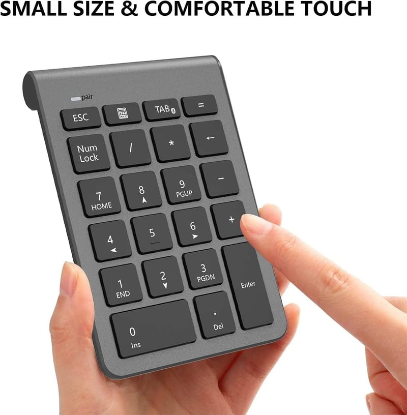 Rytaki Bluetooth Numerikus Billentyűzet - 22 Gombos Vezeték Nélküli Számbillentyűzet Laptophoz, PC-hez - Adatbevitel, Könyvelés, Excel Táblá