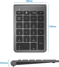 Rytaki Bluetooth Numerikus Billentyűzet - 22 Gombos Vezeték Nélküli Számbillentyűzet Laptophoz, PC-hez - Adatbevitel, Könyvelés, Excel Táblá 8