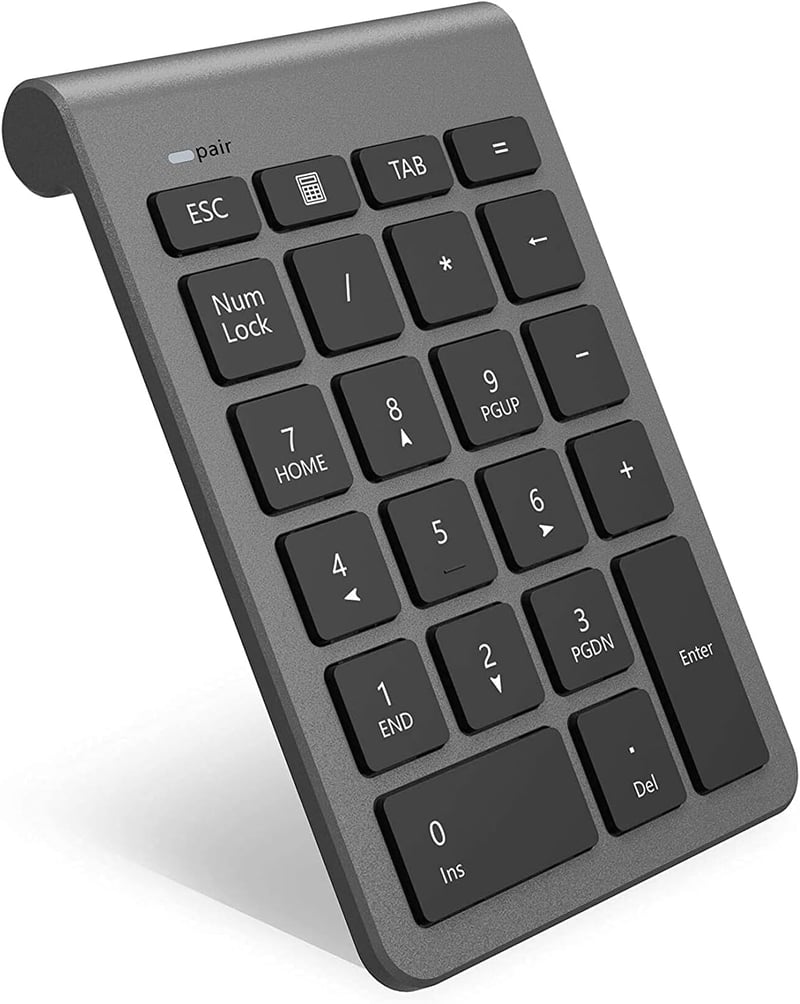 Rytaki Bluetooth Numerikus Billentyűzet - 22 Gombos Vezeték Nélküli Számbillentyűzet Laptophoz, PC-hez - Adatbevitel, Könyvelés, Excel Táblá
