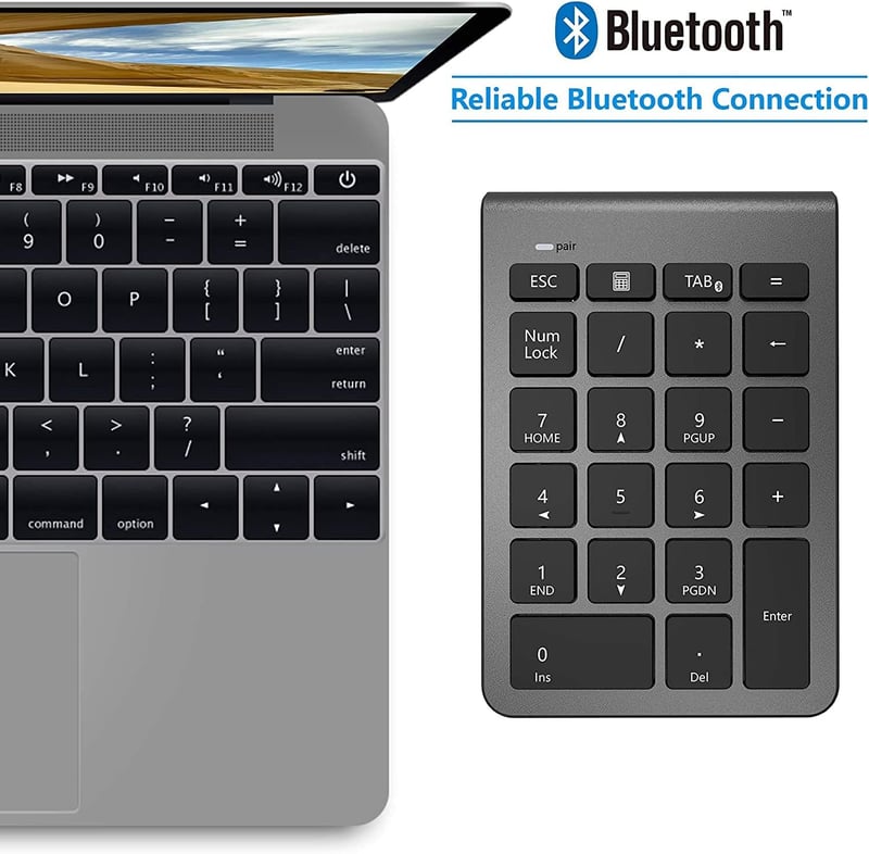 Rytaki Bluetooth Numerikus Billentyűzet - 22 Gombos Vezeték Nélküli Számbillentyűzet Laptophoz, PC-hez - Adatbevitel, Könyvelés, Excel Táblá