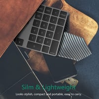 Rytaki Bluetooth Numerikus Billentyűzet - 34 Gombos Vezeték Nélküli Számpad, Újratölthető, Windows Kompatibilis Laptophoz, Tablethez 6