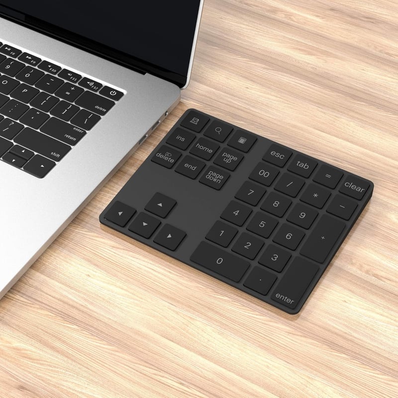 Rytaki Bluetooth Numerikus Billentyűzet - 34 Gombos Vezeték Nélküli Számpad, Újratölthető, Windows Kompatibilis Laptophoz, Tablethez