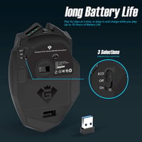 Rytaki Gamspeed V8 Pro Vezeték Nélküli MMO Gamer Egér 16000 DPI Lézer Technológiával, 16 Programozható Gombbal, RGB Világítással, Ergonomiku 5