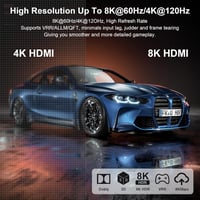 Rytaki HDMI 2.1 Switch 5 bemenet 1 kimenet - 8K@60Hz 4K@120Hz váltó távirányítóval, Xbox PS5 PC TV kompatibilis HDMI elosztó 3